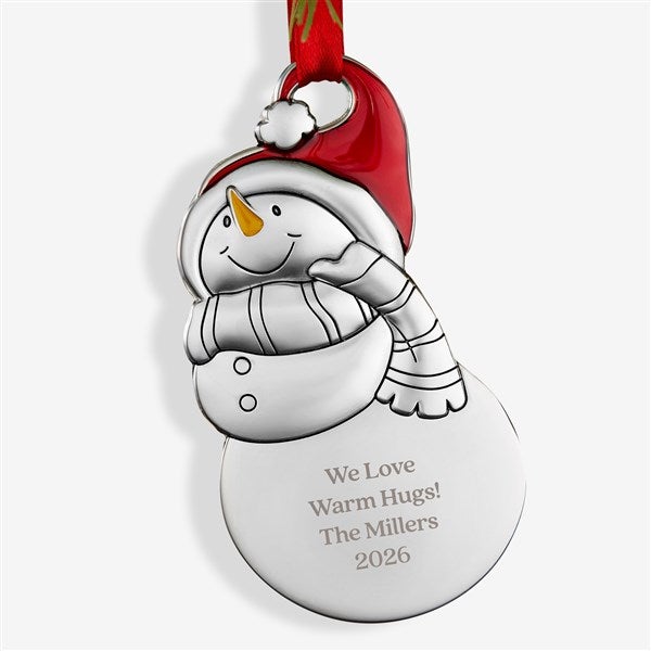 Personalized Metal Snowman Ornaments - 28551
