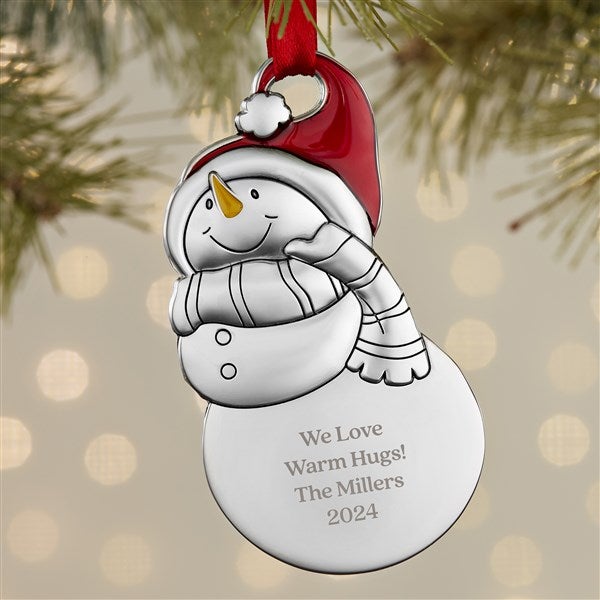 Personalized Metal Snowman Ornaments - 28551