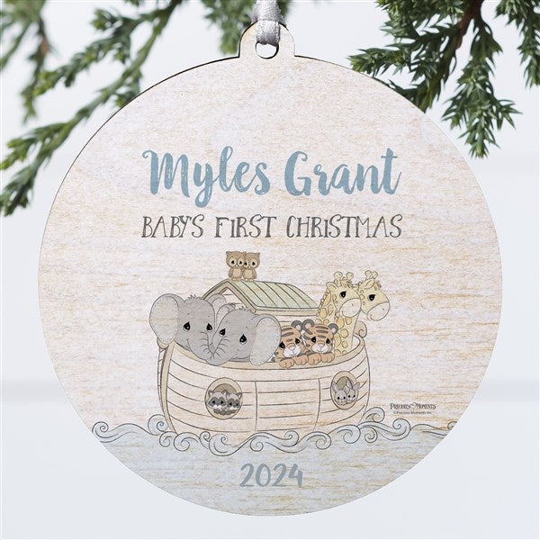 Precious Moments Noah's Ark Personalized Baby Boy Christmas Ornament - 28562