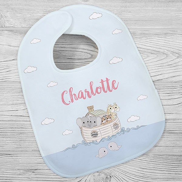 Precious Moments Noah's Ark Personalized Baby Bibs - 28578