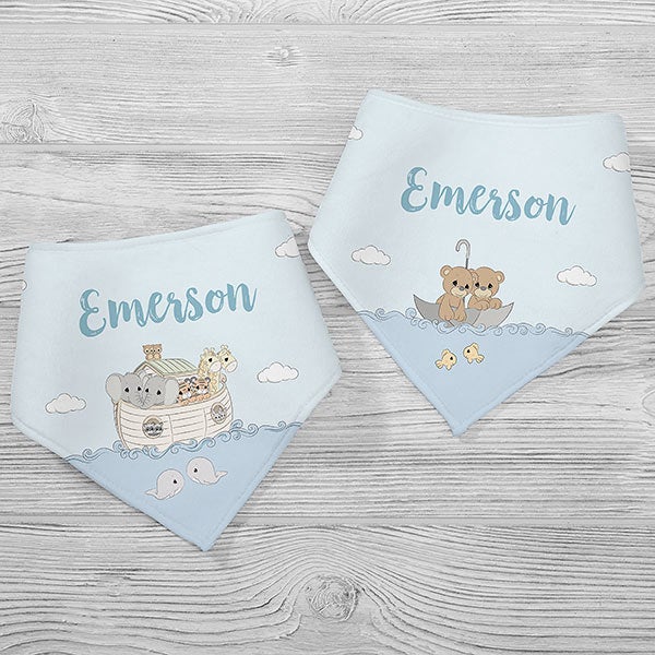 Precious Moments Noah's Ark Personalized Baby Bibs - 28578