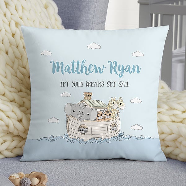 Precious Moments Noah's Ark Personalized Baby Throw Pillows - 28579