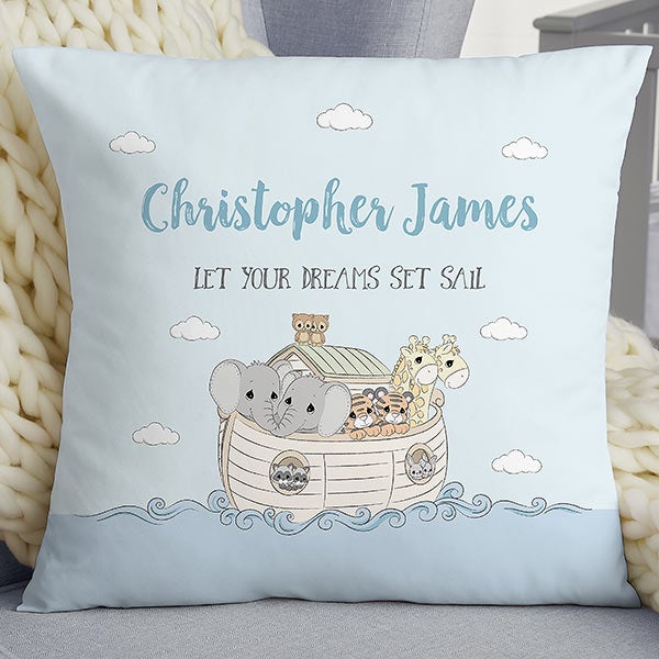 Precious Moments Noah's Ark Personalized Baby Throw Pillows - 28579