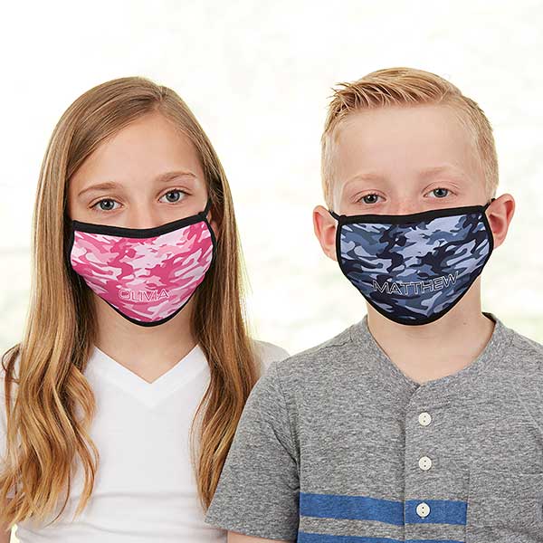 Camo Personalized Kids Face Mask - 28591
