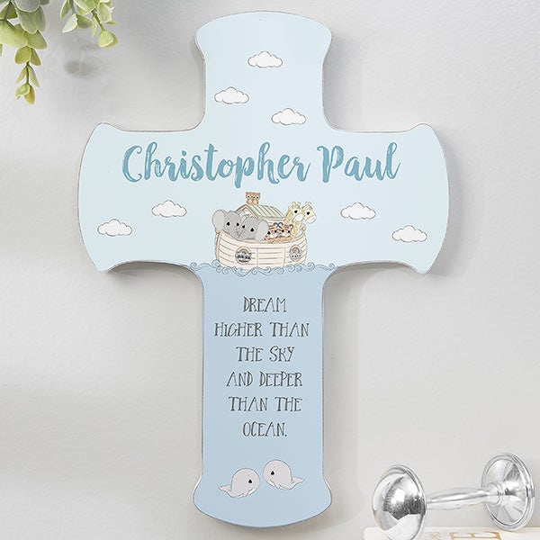 Precious Moments Noah's Ark Personalized Cross - 28617