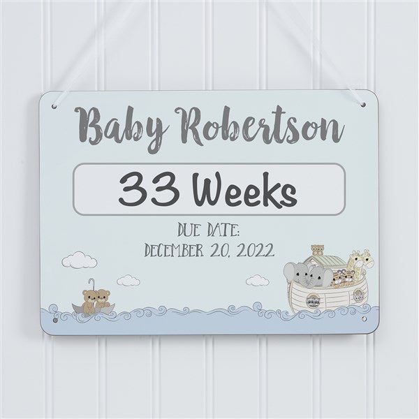 Noah's Ark Personalized Pregnancy Countdown Dry Erase Sign - 28620