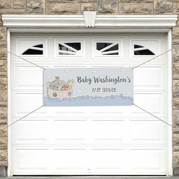 Precious Moments Noah's Ark Personalized Baby Shower Banner - 28624