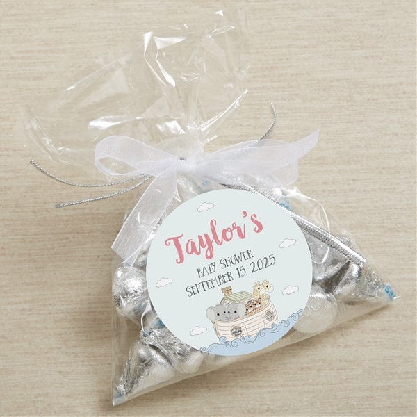 Precious Moments Noah's Ark Personalized Baby Shower Favor Stickers - 28631