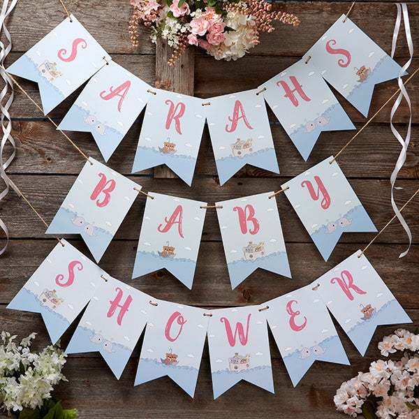 Precious Moments Noah's Ark Personalized Bunting Banner - 28638