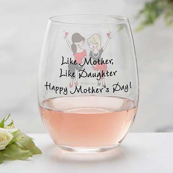 Like Mother Like Daughter philoSophie's Personalized Stemless Wine Glass