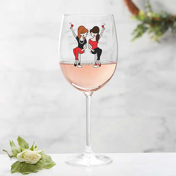 Like Mother Like Daughter Personalized Wine Glasses by philoSophie's - 28644