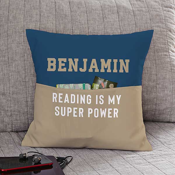 Color Medley Personalized Kids Book Pocket Pillow - 28645