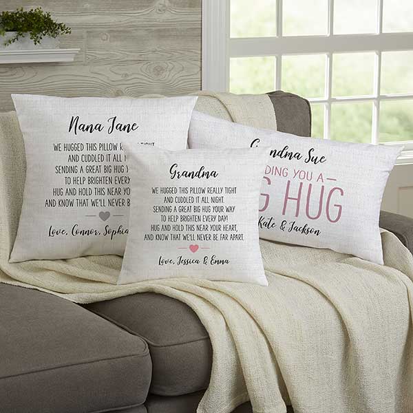 Hug Me Personalized Hug Throw Pillows