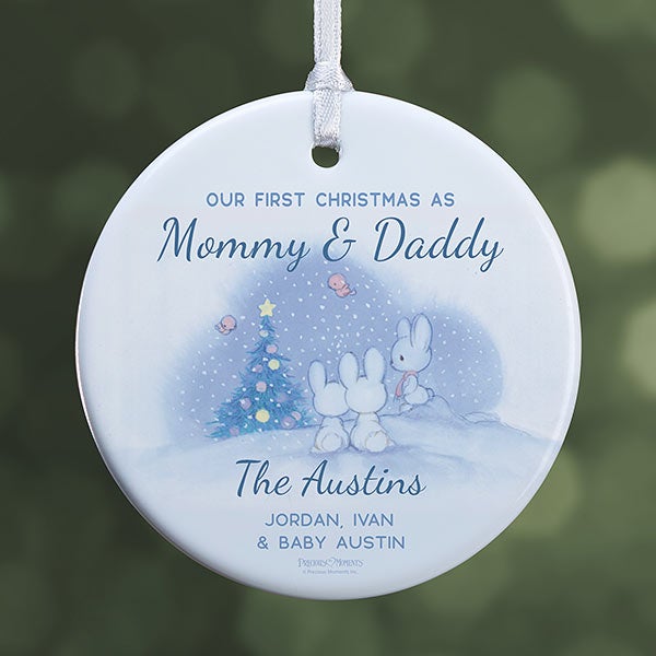 Precious Moments Mommy & Daddy's First Christmas Personalized Ornament - 28677