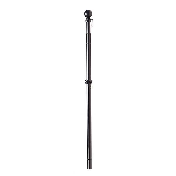 Black Metal Extendable House Flag Pole - 28695