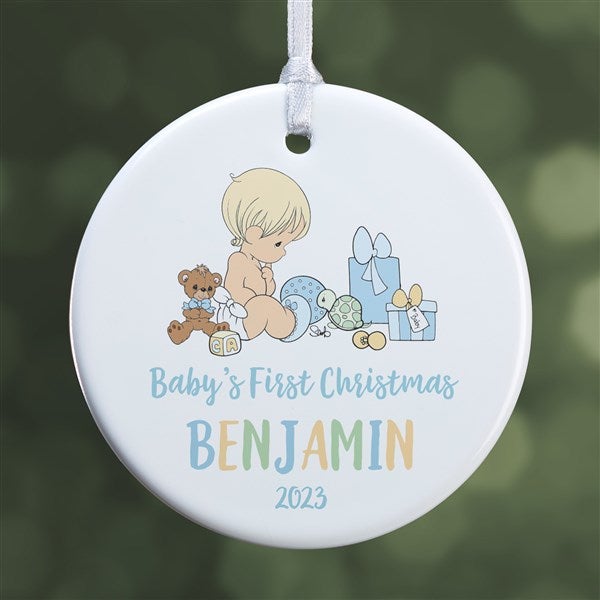 Precious Moments Our Favorite Gift Personalized Baby Boy Ornaments - 28698