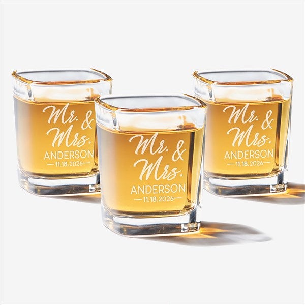Stamped Elegance Wedding Favor Personalized Shot Glass - 28705