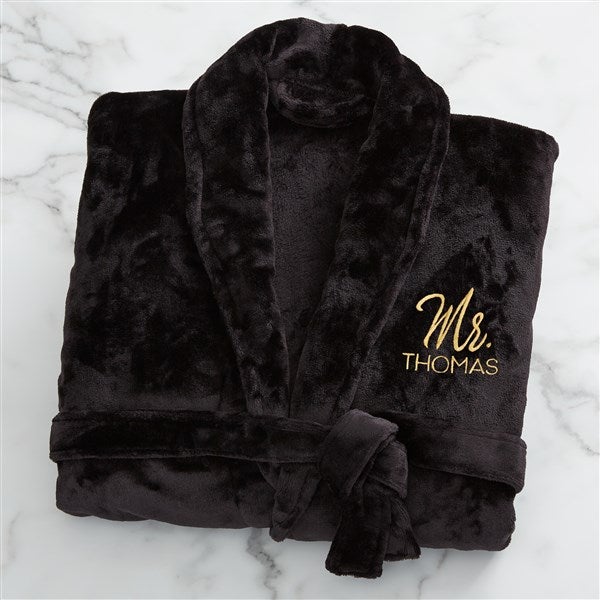 Mr. or Mrs. Embroidered Luxury Fleece Robes - 28709