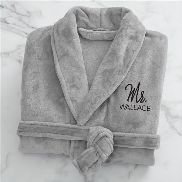 Mr. or Mrs. Embroidered Luxury Fleece Robes - 28709