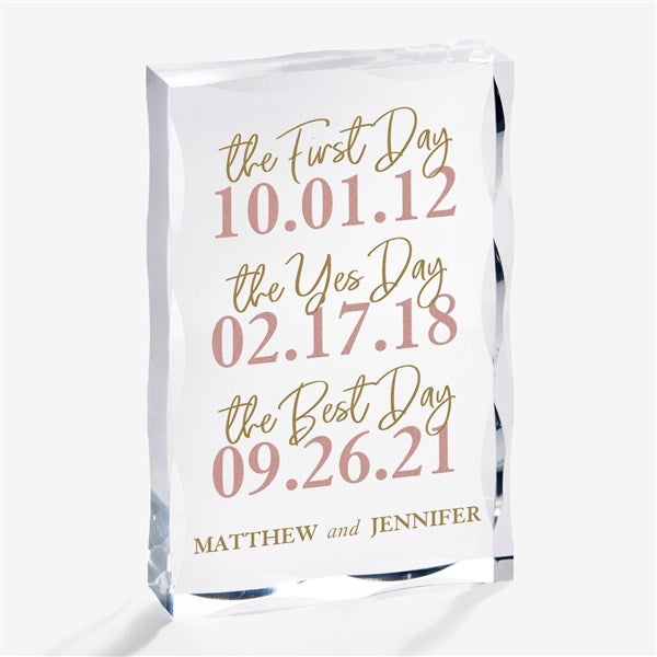 Best Day Ever Personalized Wedding Acrylic Keepsake - 28715