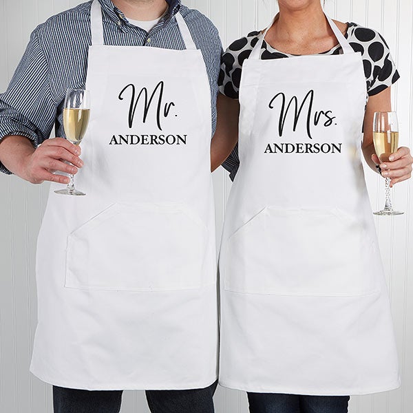 Classic Elegance Personalized Wedding Apron & Potholder - 28716