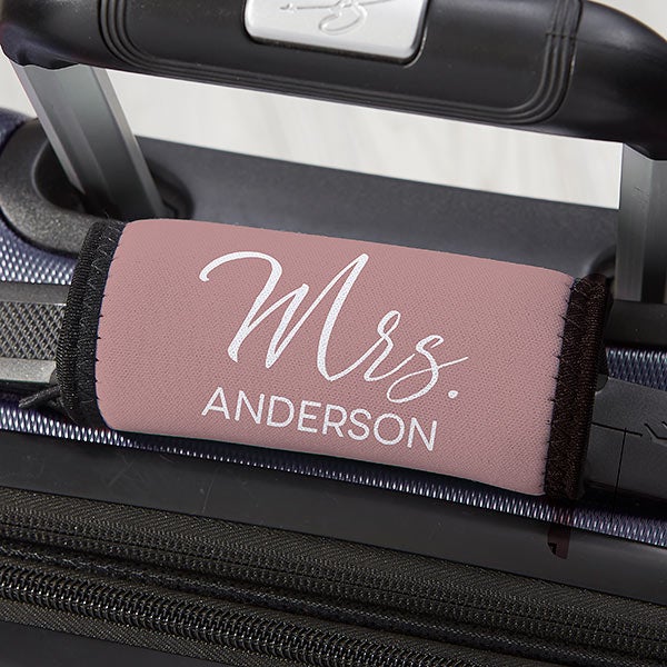 Mr. and Mrs. Personalized Wedding Luggage Handle Wrap - 28724