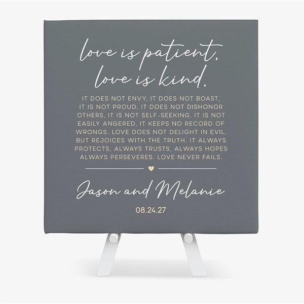 Love Is Patient Personalized Wedding Canvas Prints - 28742