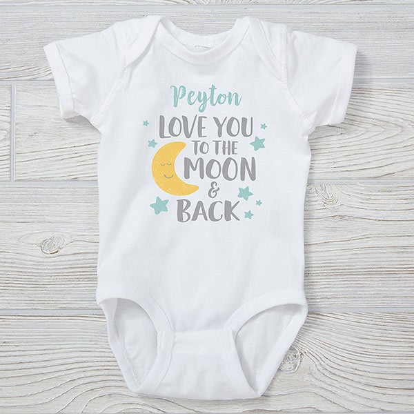 Stars Bodysuit Night sky Baby clothes Unique Baby bodysuit Cute baby clothes I Love You Love You to the Moon and Back