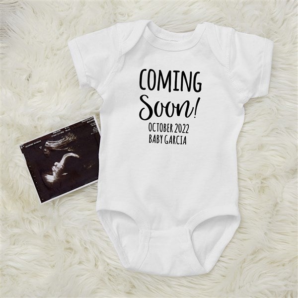 Coming Soon Baby Announcement Coming Soon Personalized Baby Onesie Coming Soon Baby Onesie Baby Announcement