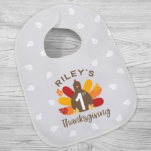 First Thanksgiving Personalized Baby Bibs - 28788