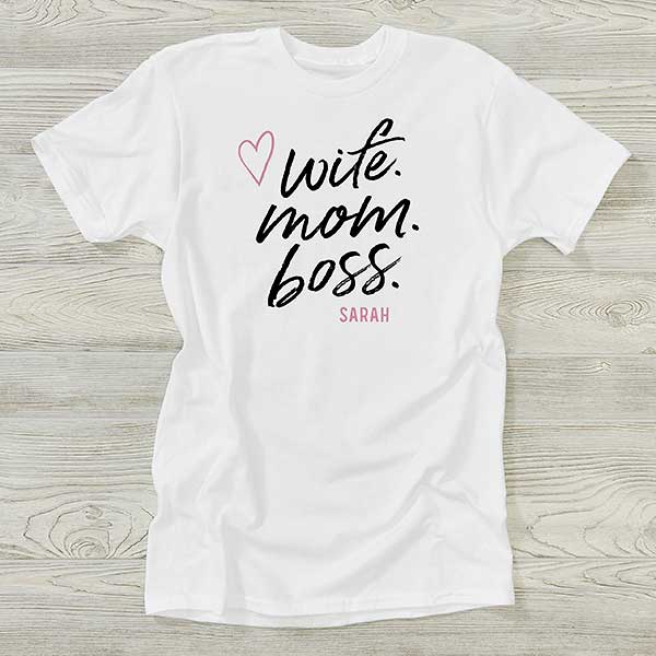 Personalized Wife Mom Boss Shirts - 28825