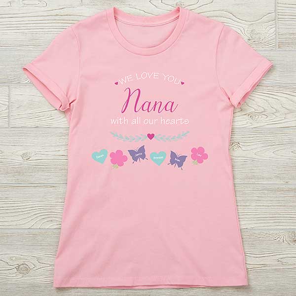 Grandma Has All Our Hearts Personalized Ladies Shirts - 28872