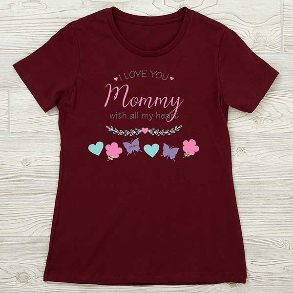 Mom Has All Our Hearts Personalized Ladies Shirts - 28878
