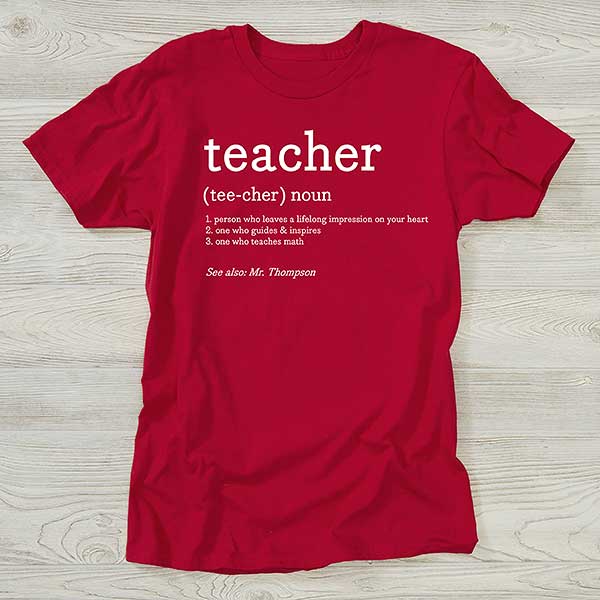 Definition of Teacher Personalized Teacher Shirts - 28896