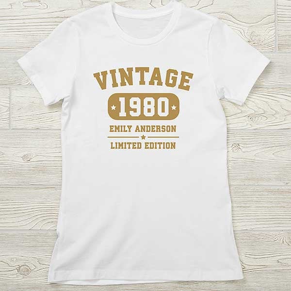 Vintage Birthday Personalized Birthday Shirts - 28914