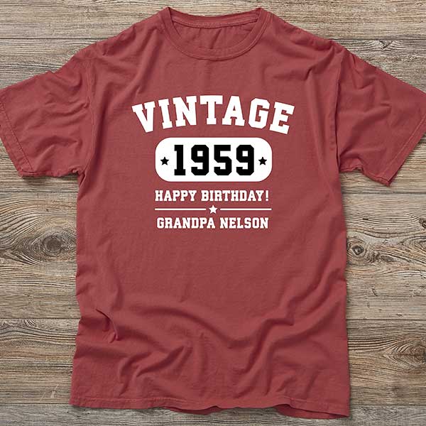 Vintage Birthday Personalized Birthday Shirts - 28914