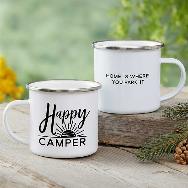 Sunset Happy Camper Personalized Camping Mug - 28930