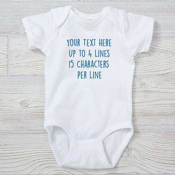 Custom Baby Bodysuit Personalize with Your Text or Image Infant Clothes