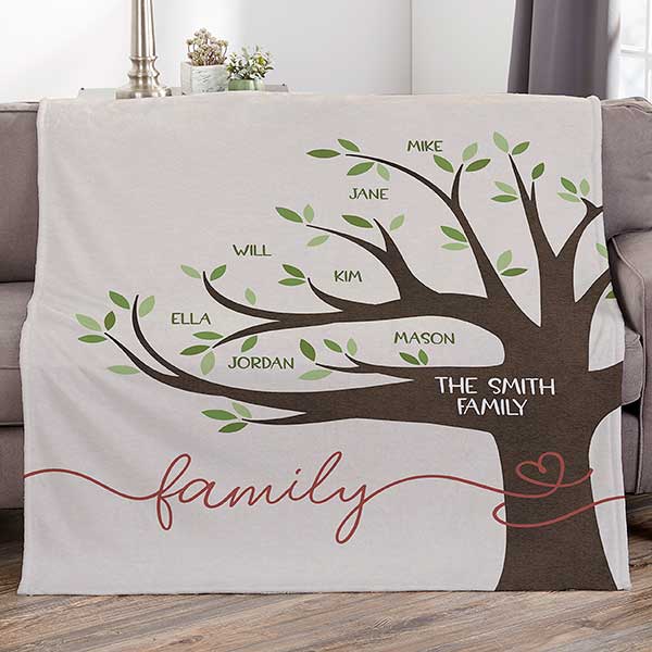 Our Family Tree Personalized Blankets - 28986