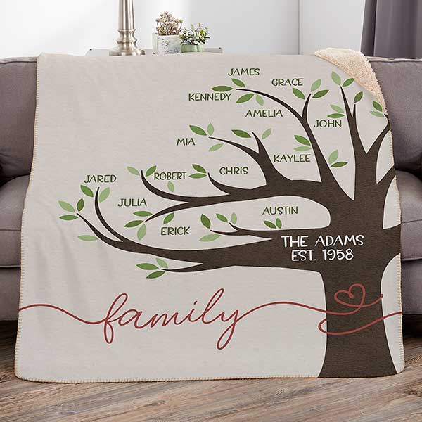 Our Family Tree Personalized Blankets - 28986