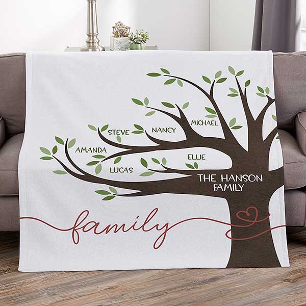 Our Family Tree Personalized Blankets - 28986