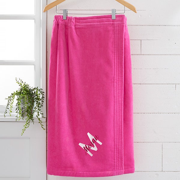 Playful Name Embroidered Women's Towel Wraps - 28988