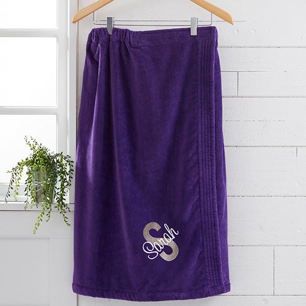 Playful Name Embroidered Women's Towel Wraps - 28988