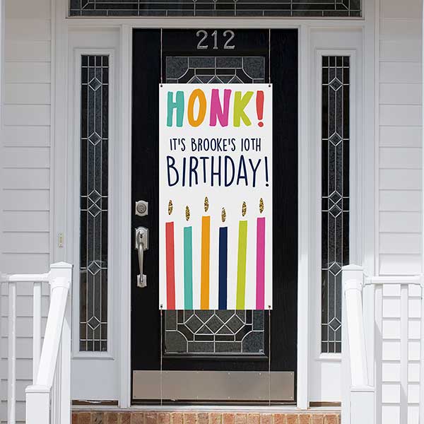 Honk! It's My Birthday Personalized Door Banner