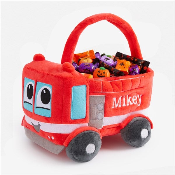Fire Truck Personalized Plush Halloween Treat Bag - 29011