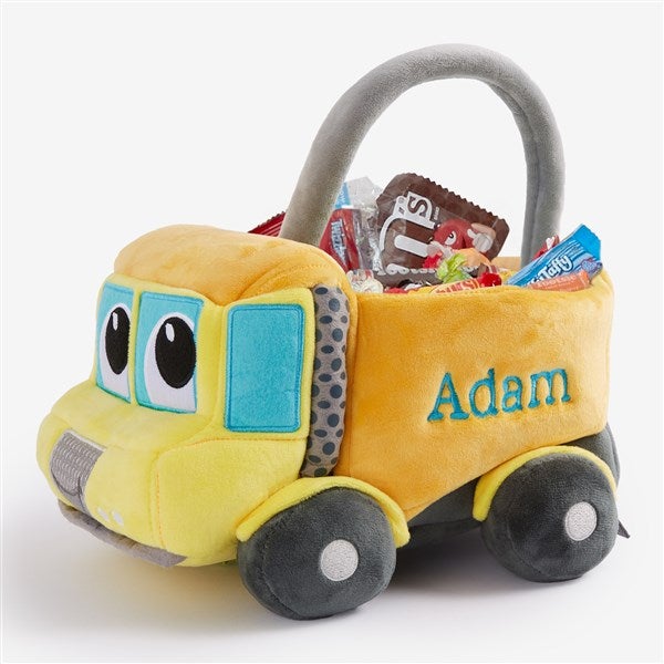 Construction Truck Personalized Plush Halloween Treat Bag - 29012