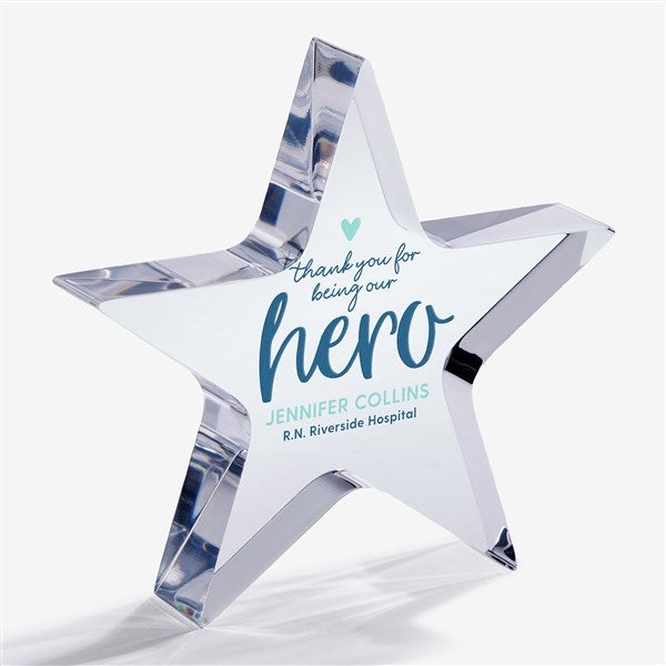 Home Of A Hero Personalized Colored Star Keepsake - 29036