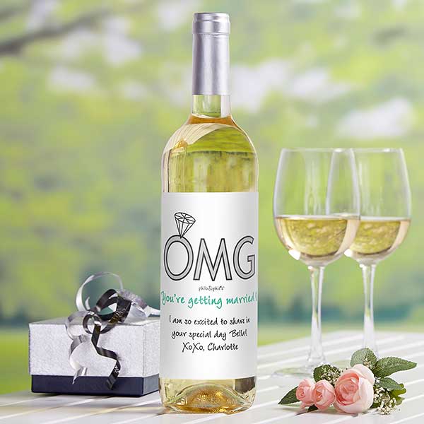 OMG You're Getting Married Personalized Wine Bottle Labels - 29048