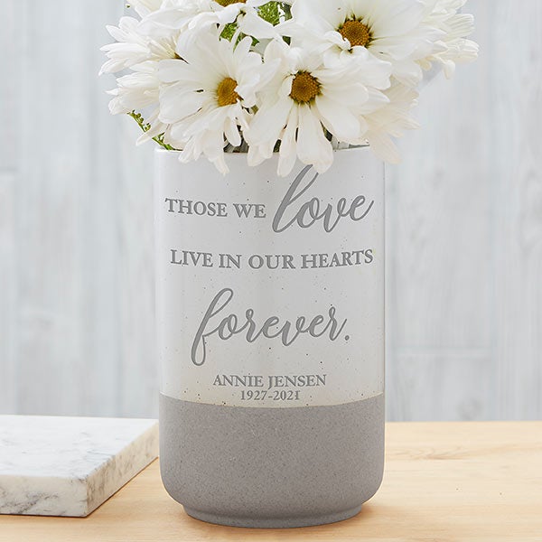 Those We Love Personalized Memorial Cement Vase - 29061