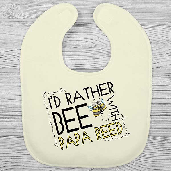 I'd Rather Bee With... Personalized Baby Bibs - 29095